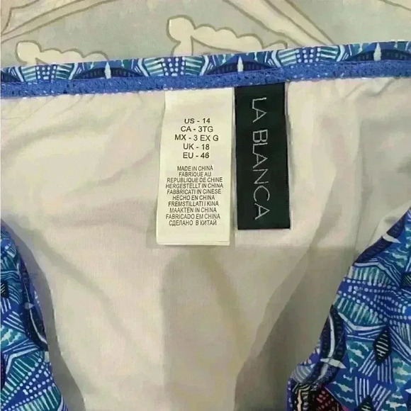 NWT La Blanca Swim Bottoms Sz 14 - Picture 7 of 7